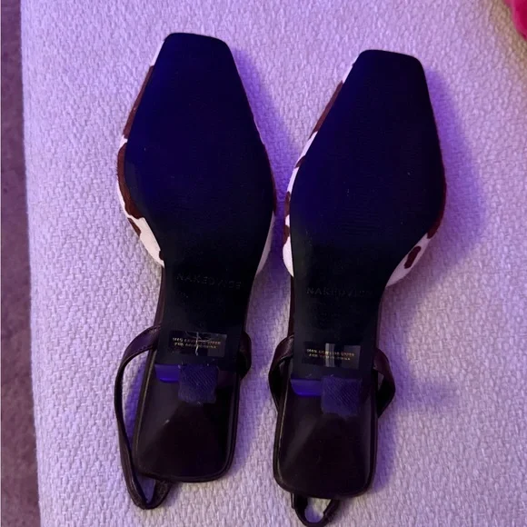 Nakedvice Cupid Heel in Cow Print - Picture 3 of 5